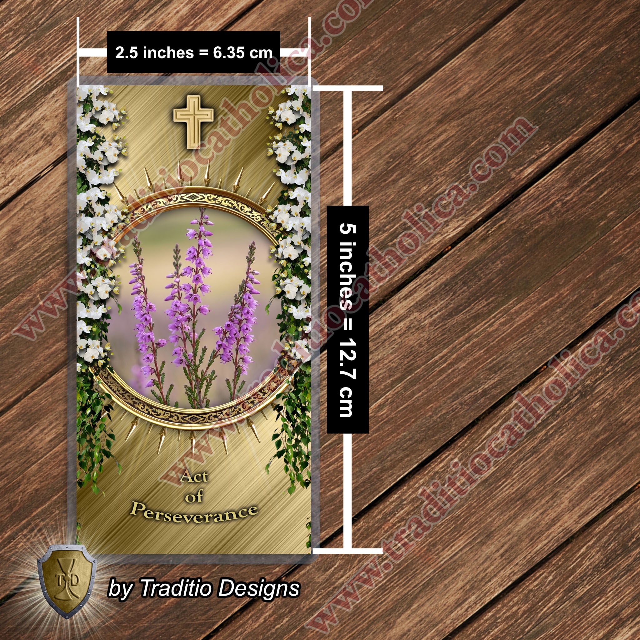 Act of Perseverance | Faithful unto Death & Divine Strength | Laminated Floral Botanical Design