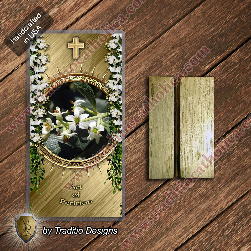 Act of Petition | The Fruitfulness of Prayer & Seeking Divine Presence | Laminated Floral Botanical Design