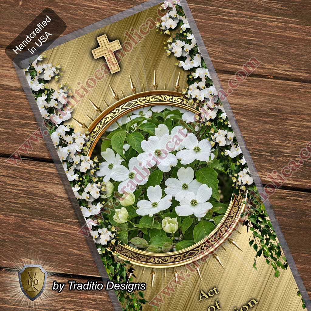 Act of Reparation | Amends to the Sacred Heart | Laminated Floral Botanical Design