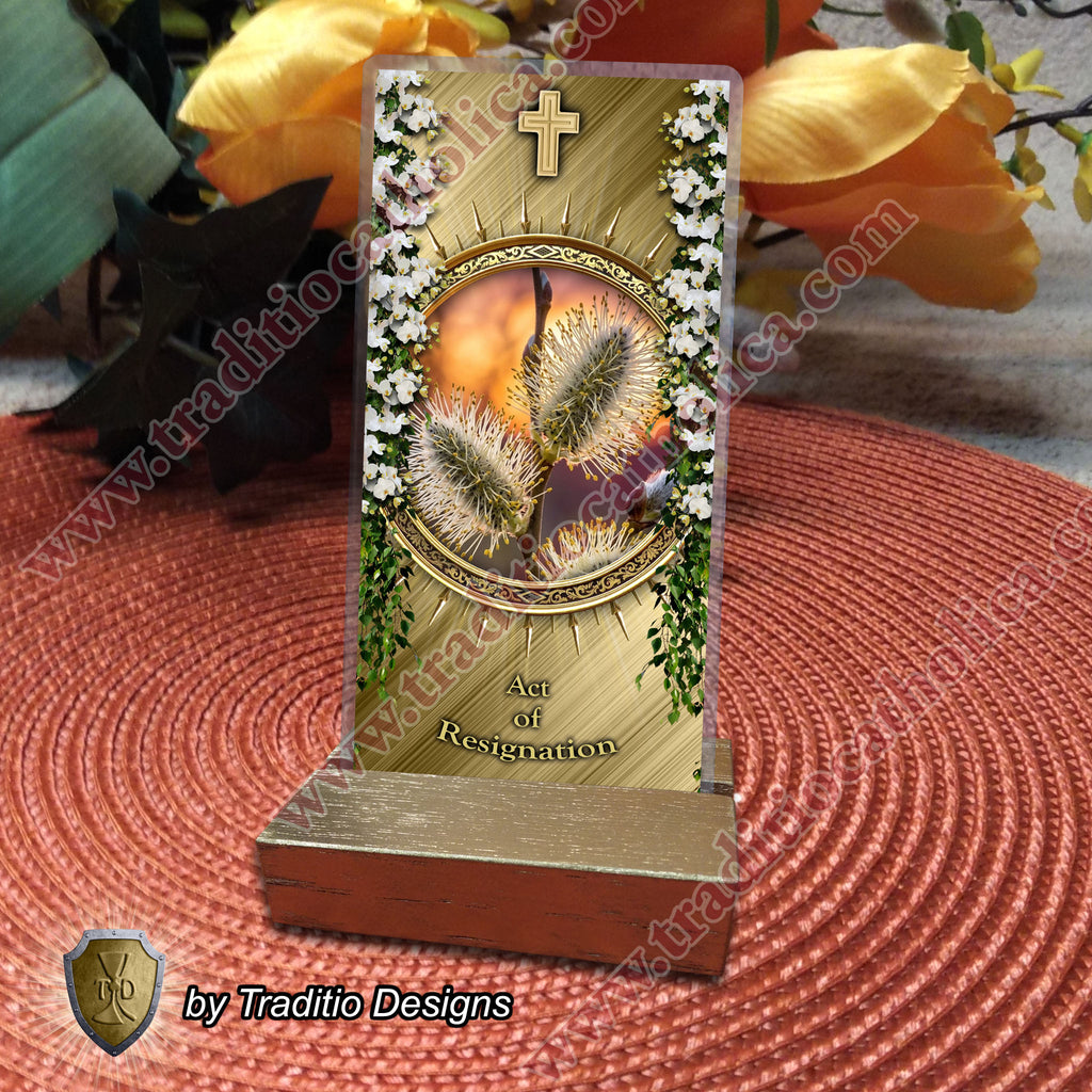 Act of Resignation | Holy Submission & Flexibility of Spirit | Laminated Floral Botanical Design