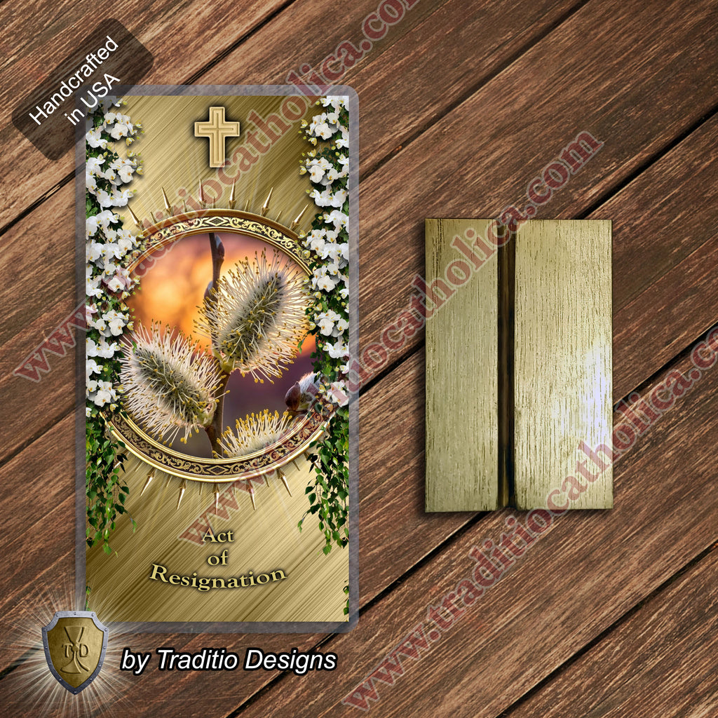 Act of Resignation | Holy Submission & Flexibility of Spirit | Laminated Floral Botanical Design