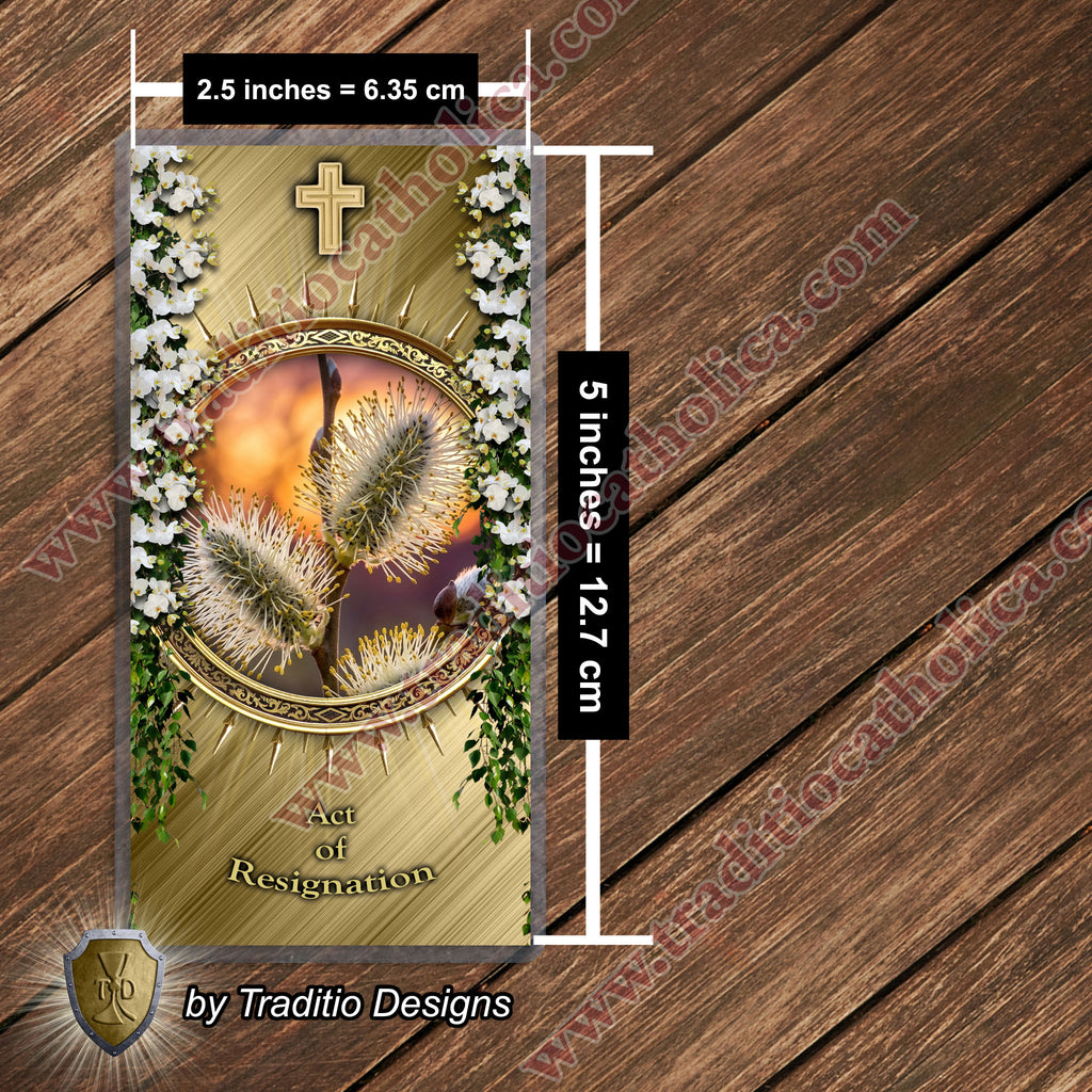 Act of Resignation | Holy Submission & Flexibility of Spirit | Laminated Floral Botanical Design