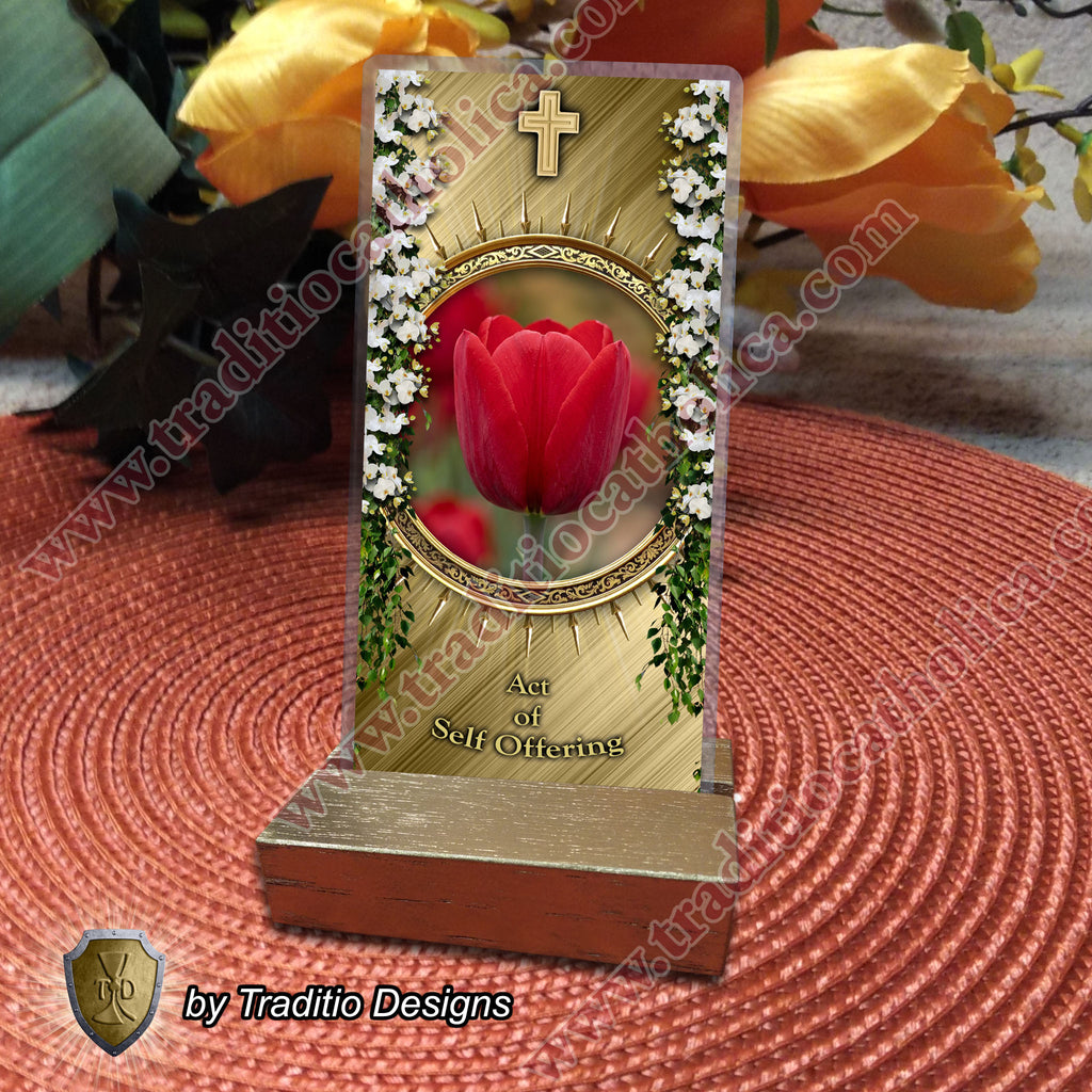 Act of Self-Offering | The Soul as a Living Oblation | Laminated Floral Botanical Design