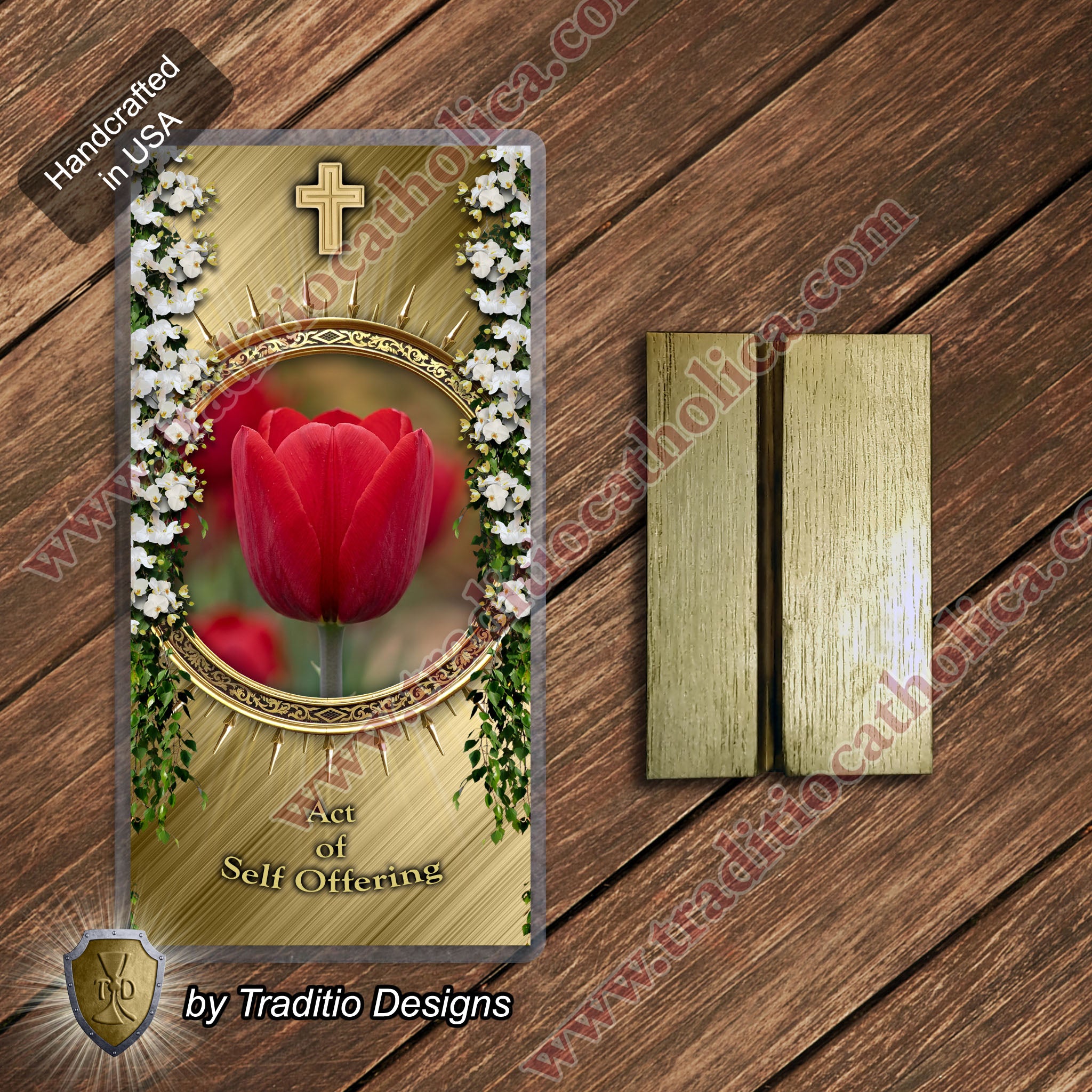 Act of Self-Offering | The Soul as a Living Oblation | Laminated Floral Botanical Design