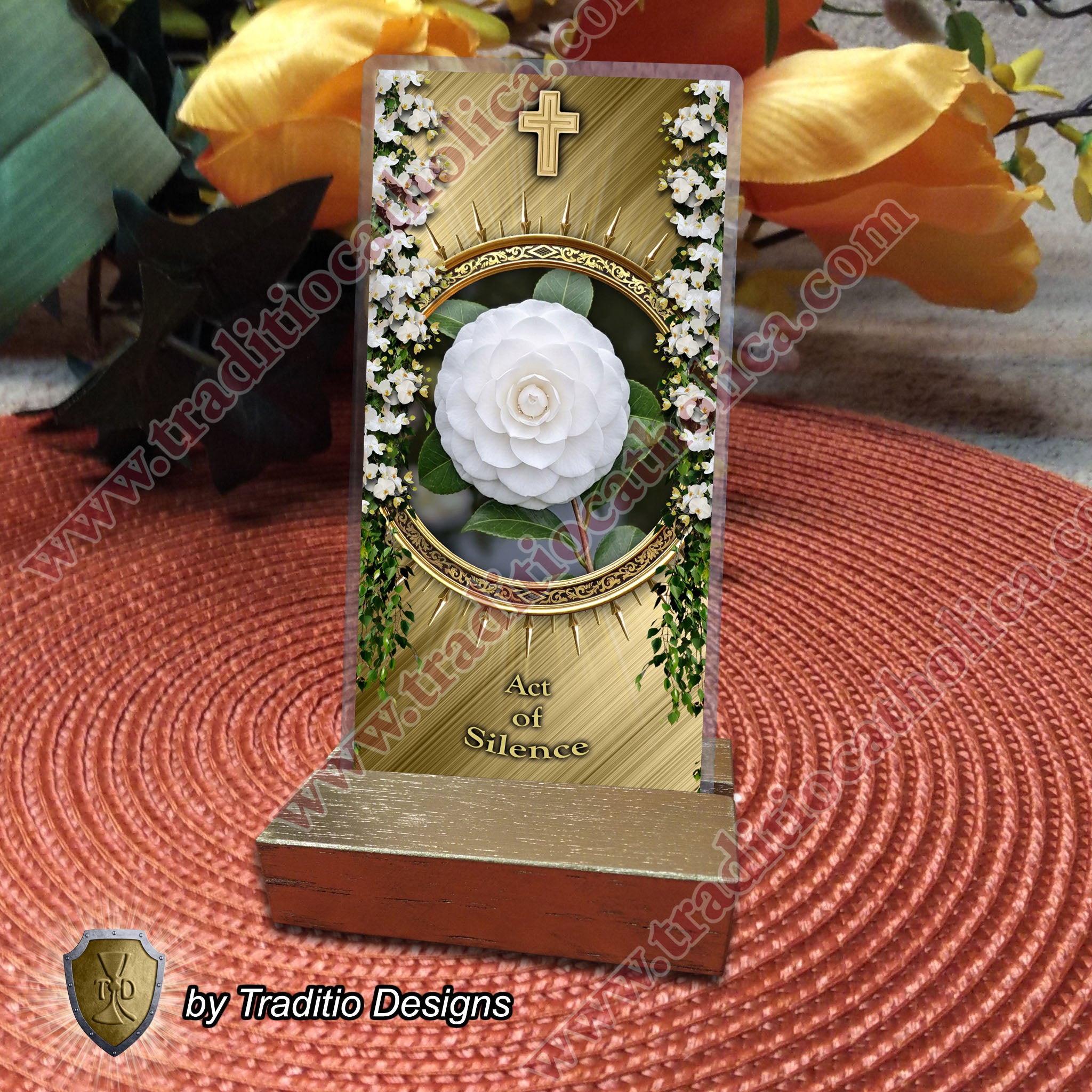 Act of Silence | Interior Stillness & Speechless Adoration | Laminated Floral Botanical Design