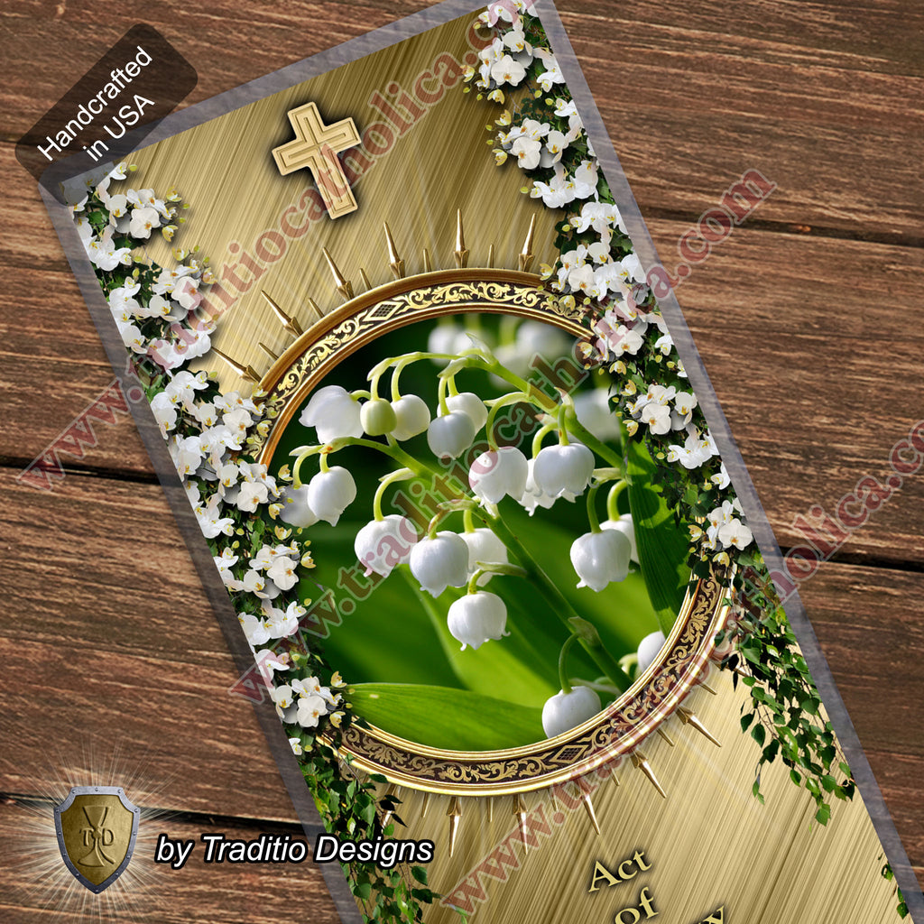 Act of Sorrow | Holy Grief & The Purity of Repentance | Laminated Floral Botanical Design