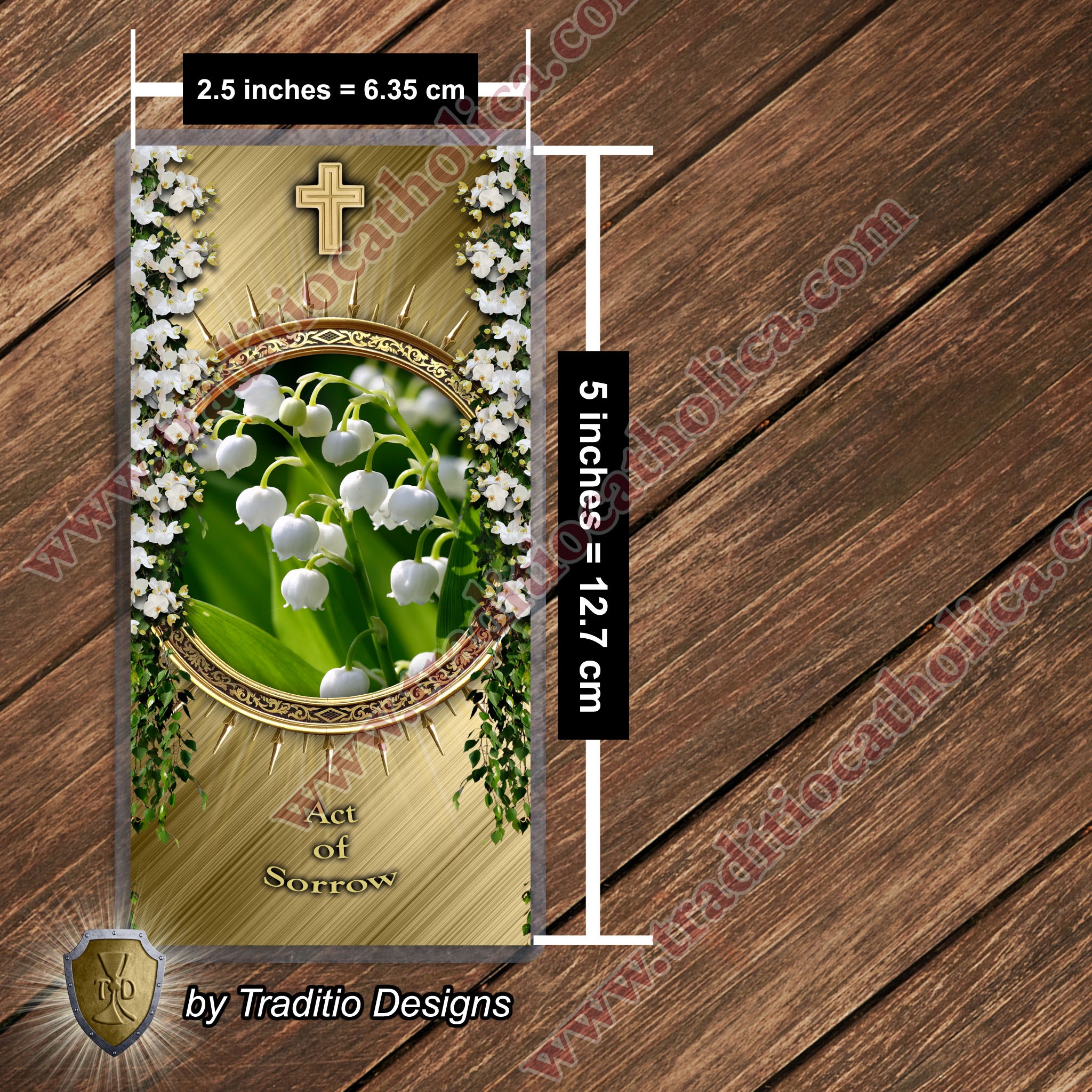 Act of Sorrow | Holy Grief & The Purity of Repentance | Laminated Floral Botanical Design