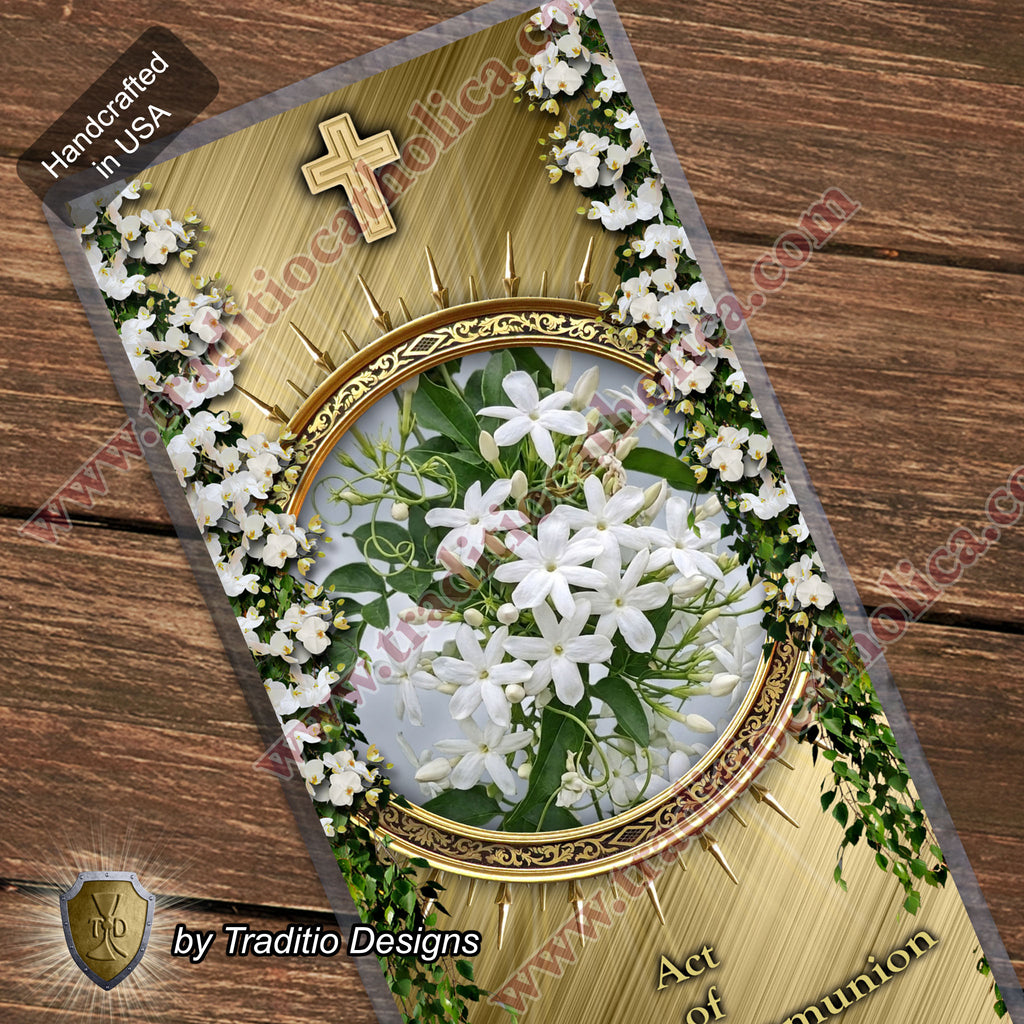 Act of Spiritual Communion | The Fragrance of His Presence | Laminated Floral Botanical Design
