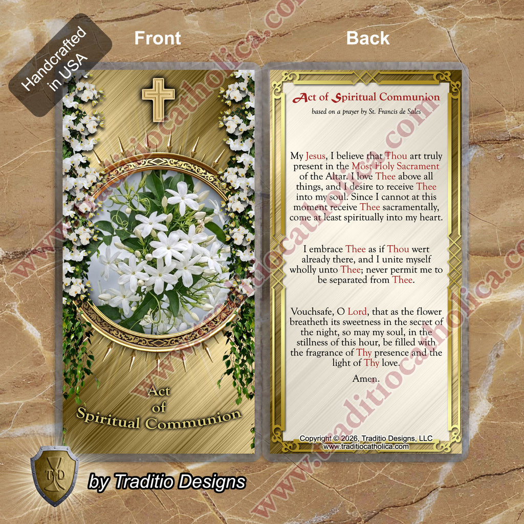 Act of Spiritual Communion | The Fragrance of His Presence | Laminated Floral Botanical Design