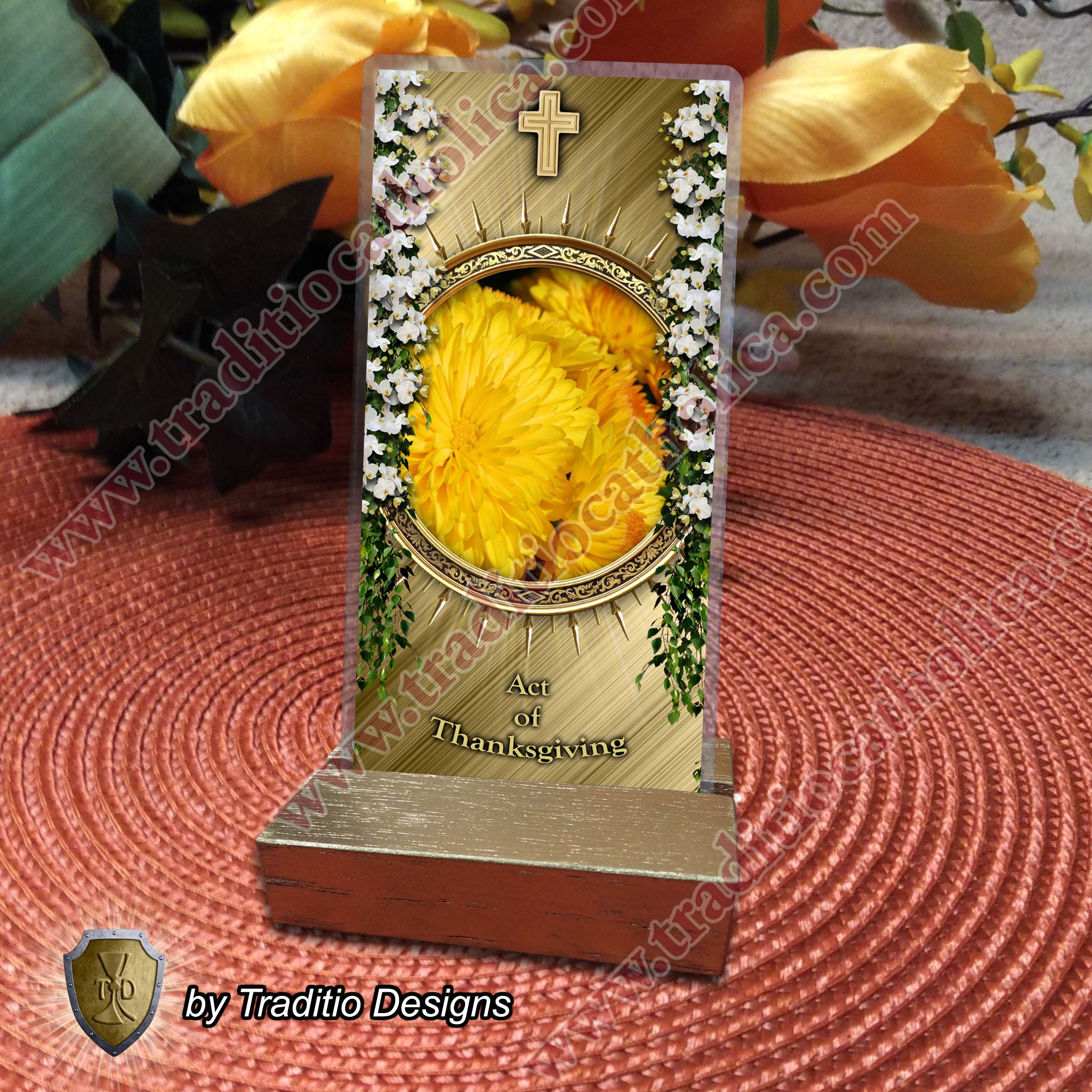 Act of Thanksgiving | A Heart of Enduring Gratitude | Laminated Floral Botanical Design