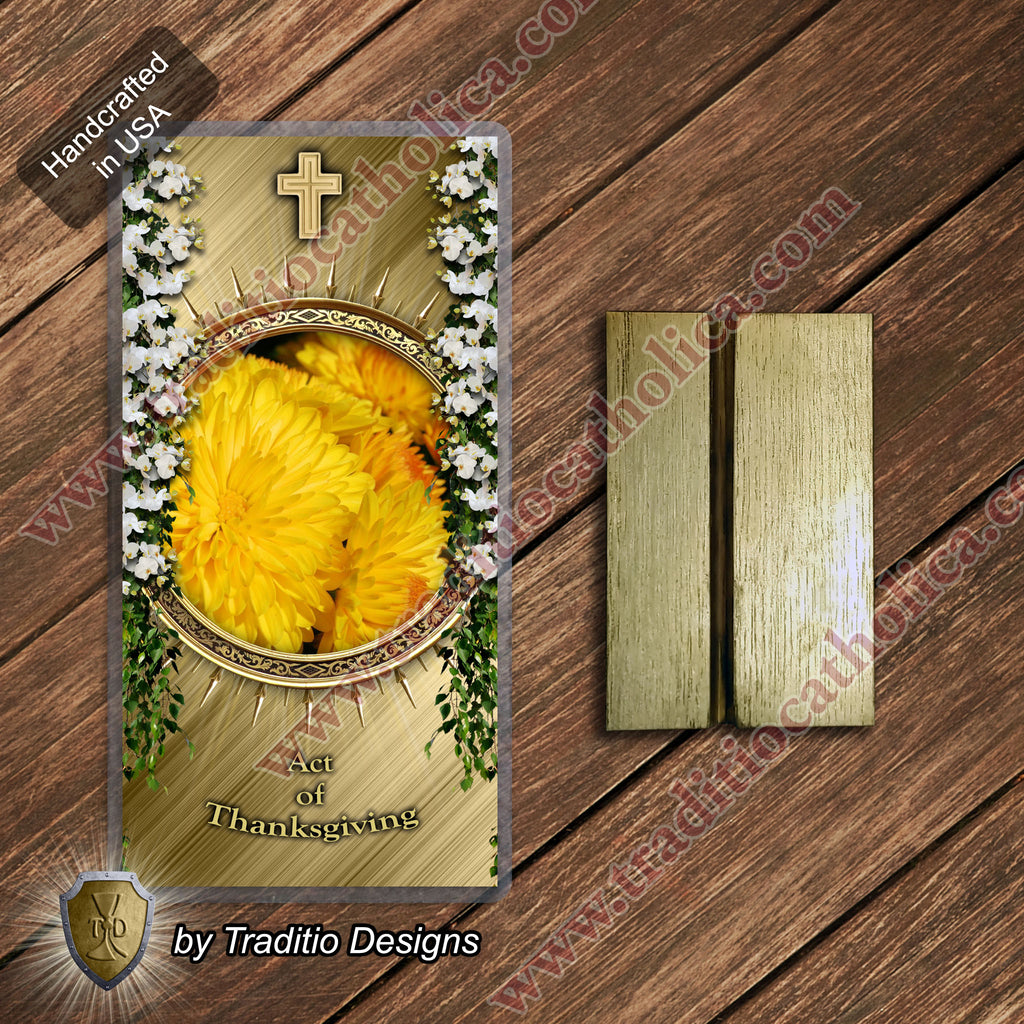 Act of Thanksgiving | A Heart of Enduring Gratitude | Laminated Floral Botanical Design