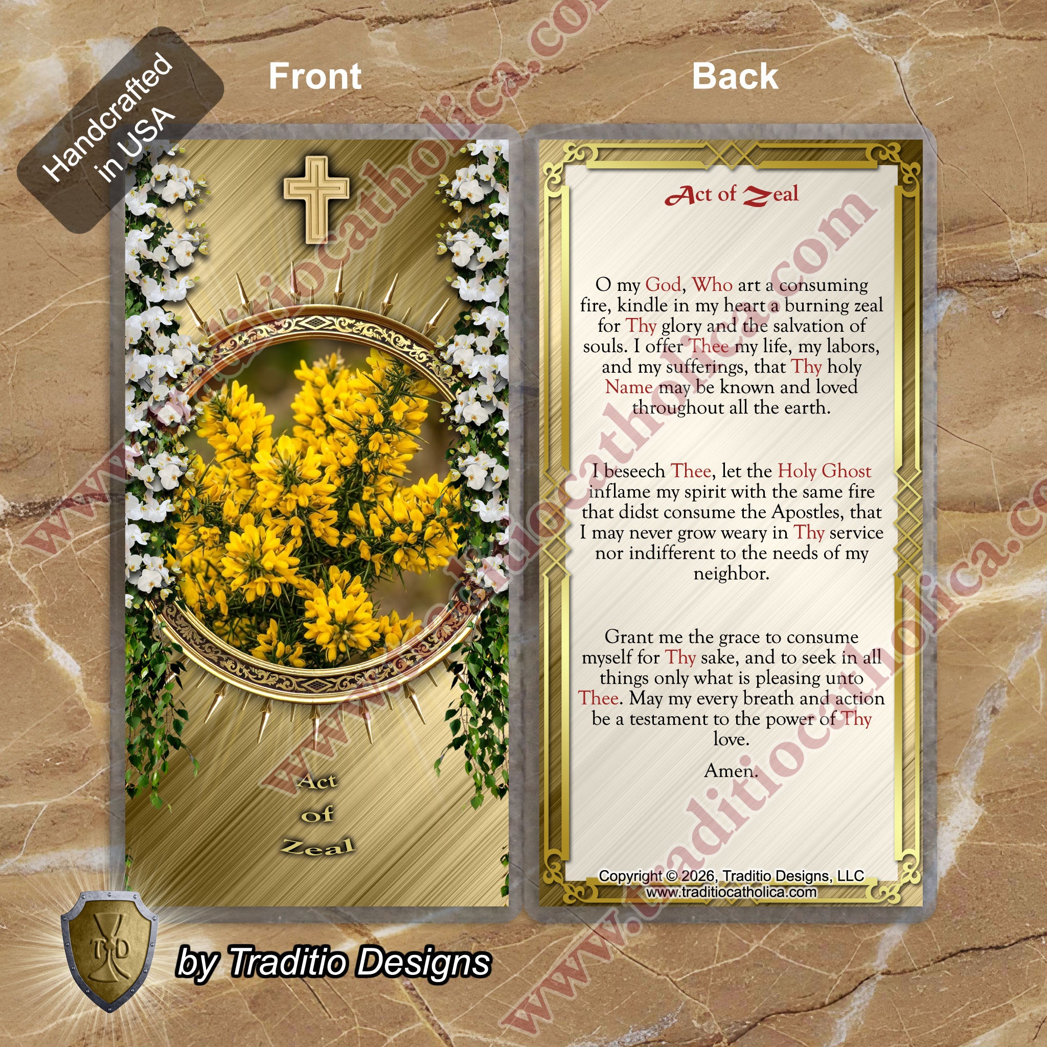 Act of Zeal | The Consuming Fire of Divine Mission | Laminated Floral Botanical Design