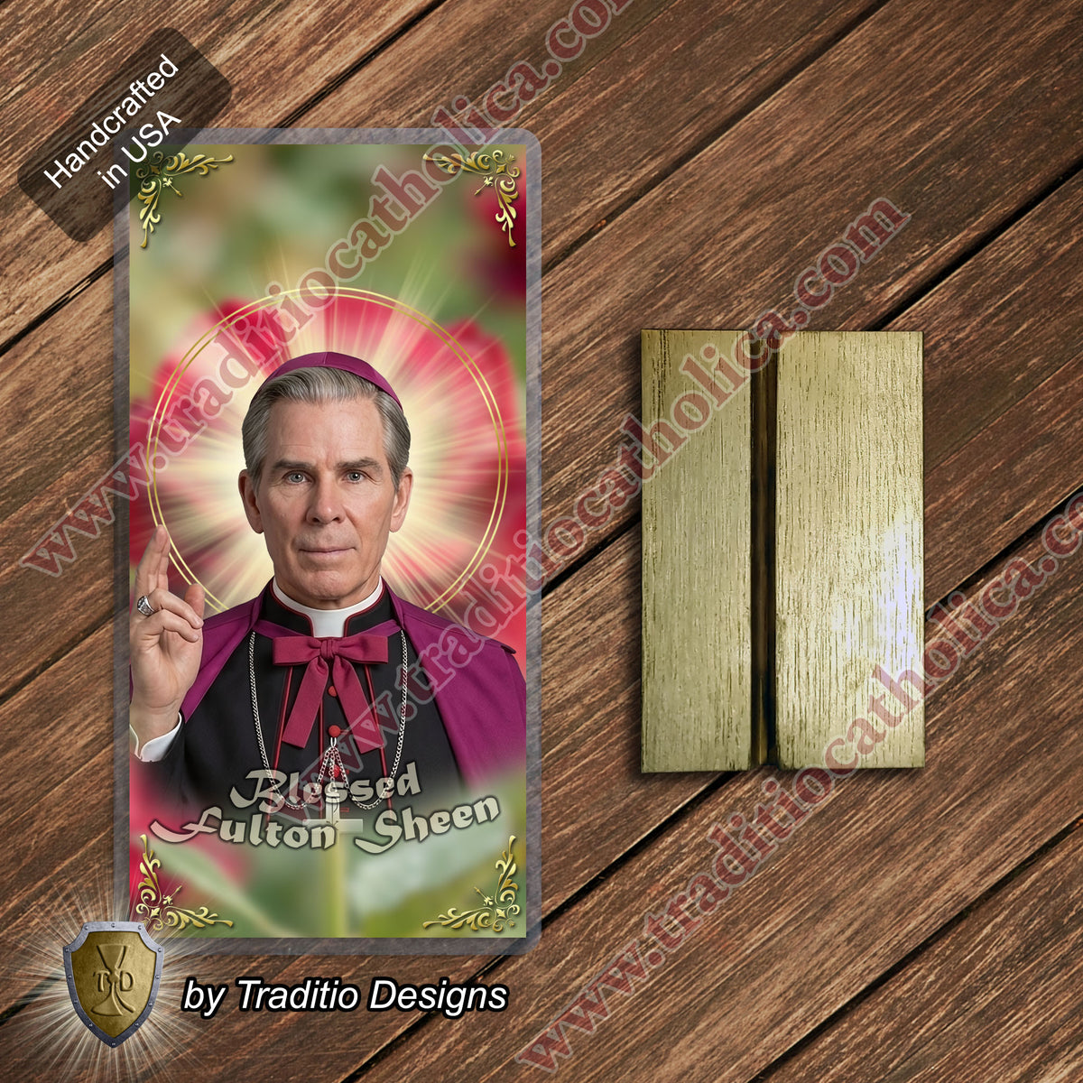 Bl. Fulton J. Sheen Prayer Card | Infant Health, Heart Relief & Broadcasters | Laminated Face Design