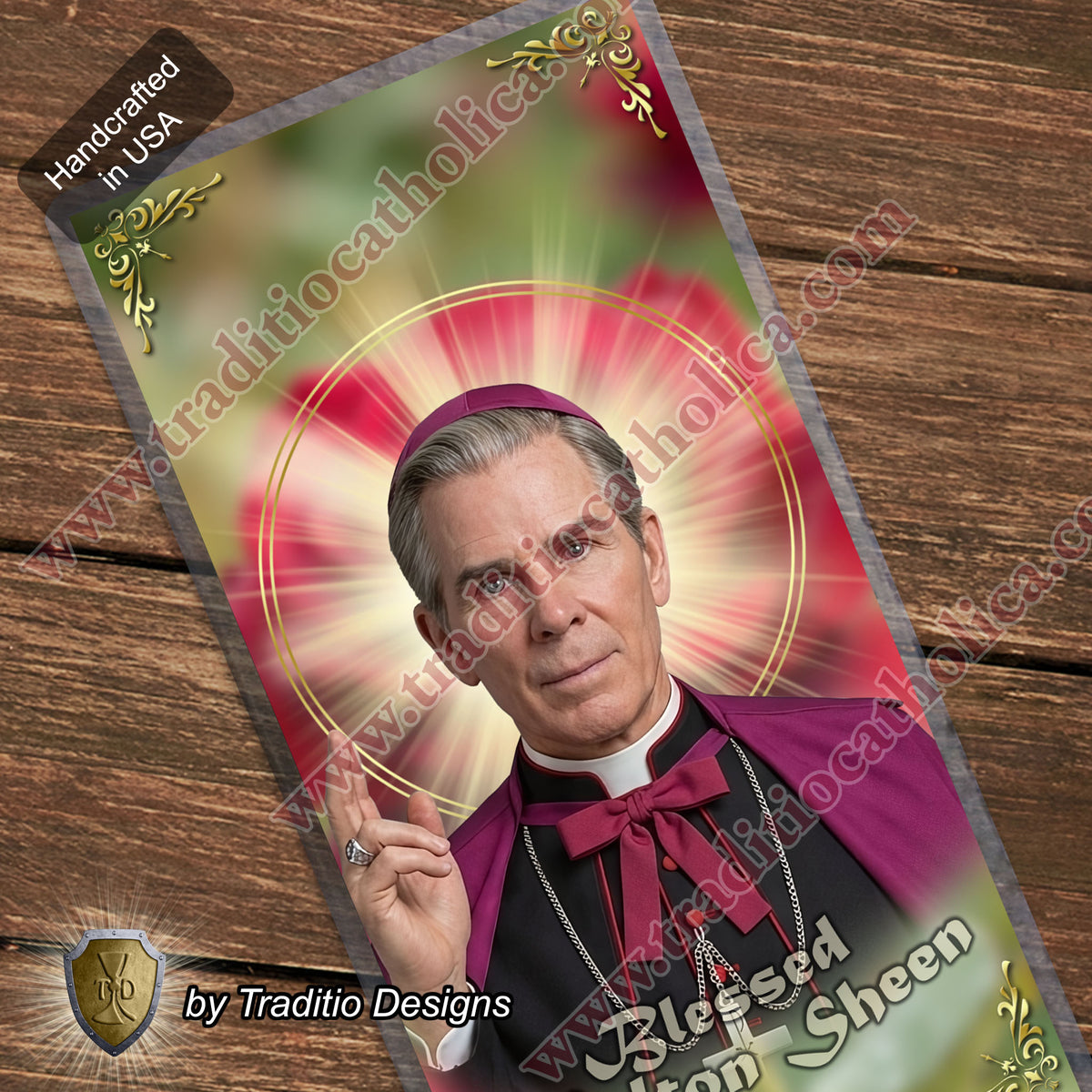 Bl. Fulton J. Sheen Prayer Card | Infant Health, Heart Relief & Broadcasters | Laminated Face Design