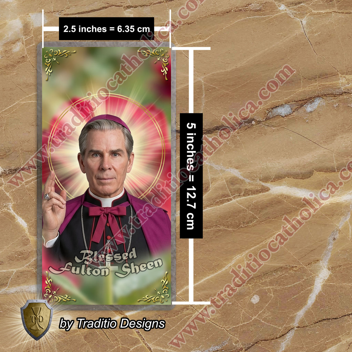 Bl. Fulton J. Sheen Prayer Card | Infant Health, Heart Relief & Broadcasters | Laminated Face Design