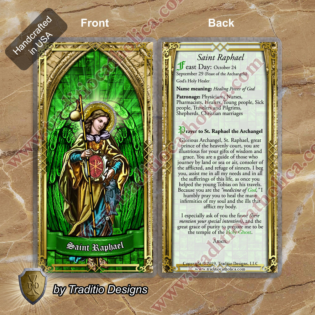 St. Raphael the Archangel Limited Edition Royal Rosary | 18K Gold & Onyx Black Gold | Healing of Body, Restoration of Sight & Safe Travel | Green Jade & Turquoise