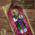 St. Andrew Avellino, Patron of Stroke Victims | Catholic prayer holy card | Laminated Stained Glass Gold Design