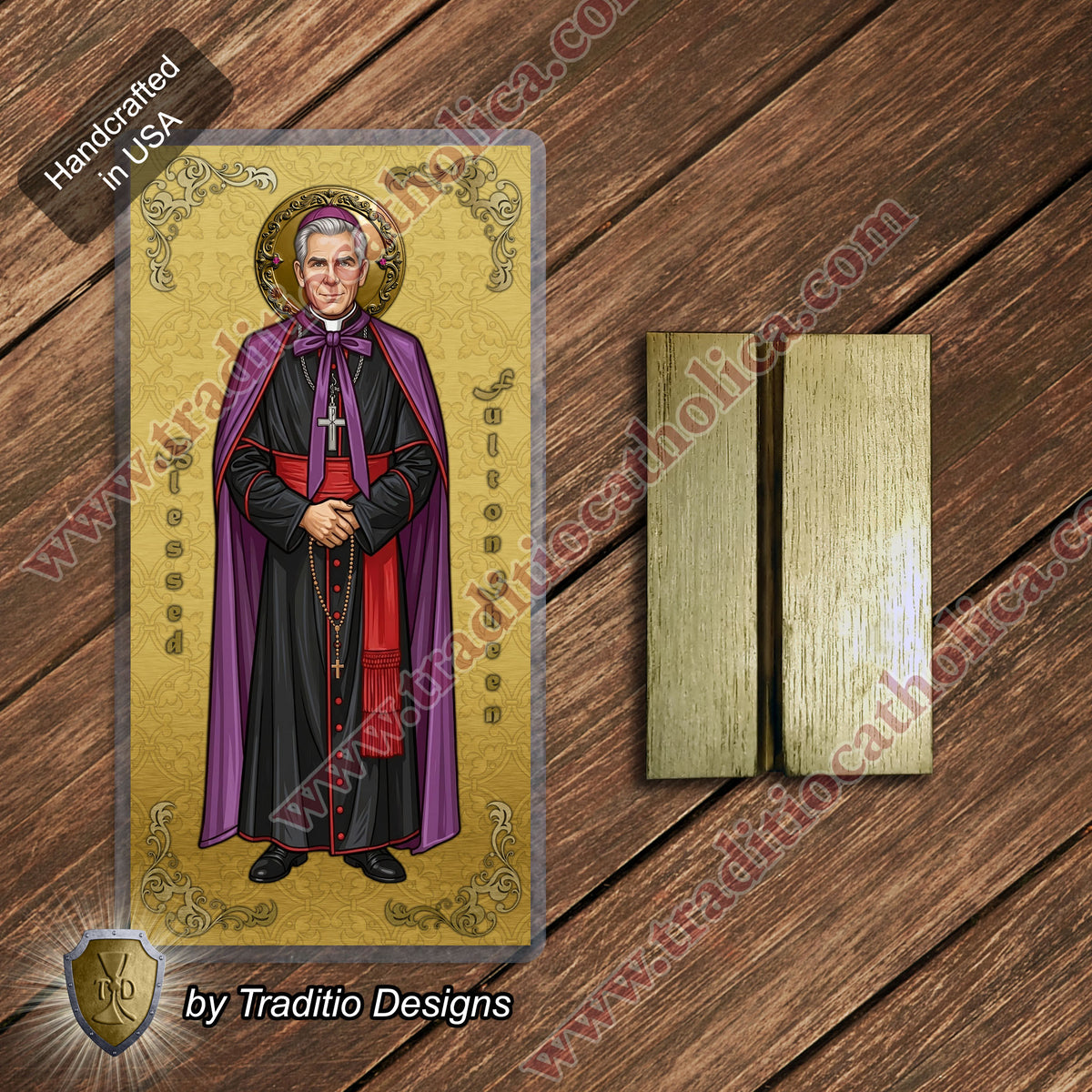 Bl. Fulton J. Sheen Prayer Card | Infant Health, Heart Relief & Broadcasters | Laminated Full Icon Design