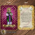St. Andrew Avellino, Patron of Stroke Victims - Catholic prayer holy card - Handcrafted Lace card