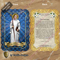 St. Bruno | Spiritual Oppression, Peace of Mind & Sensory Healing | Catholic holy lace card | 4x6 Stained Glass Edition