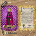 Bl. Fulton J. Sheen | Infant Health, Heart Relief & Broadcasters | Catholic holy lace card | 4x6 Stained Glass Edition