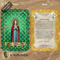 St. Maria Goretti, Patron of Crime Victims | Catholic holy lace card | 4x6 Stained Glass Edition