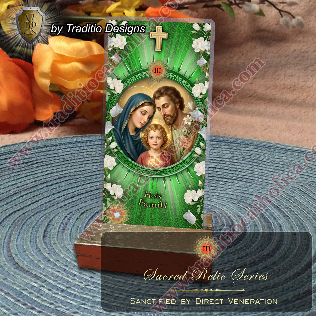 Holy Family Relic Prayer Card | Family Protection & Healing | Catholic Holy Relic Card | 3rd Class Relic