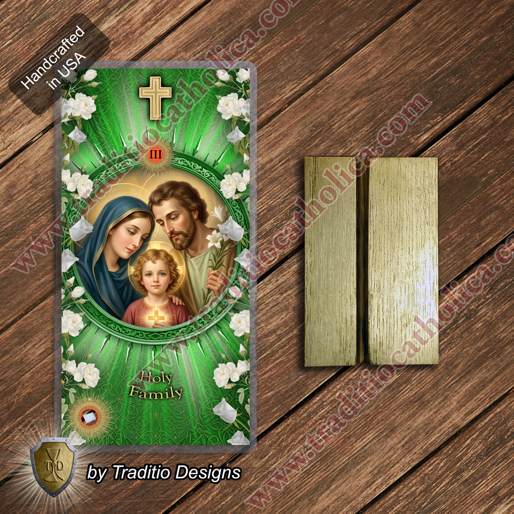 Holy Family Relic Prayer Card | Family Protection & Healing | Catholic Holy Relic Card | 3rd Class Relic