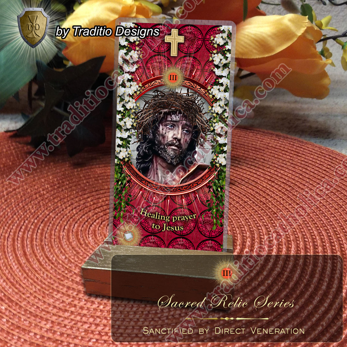 Jesus Christ Relic Prayer Card | Physical & Spiritual Healing | Catholic Holy Relic Card | 3rd Class Relic