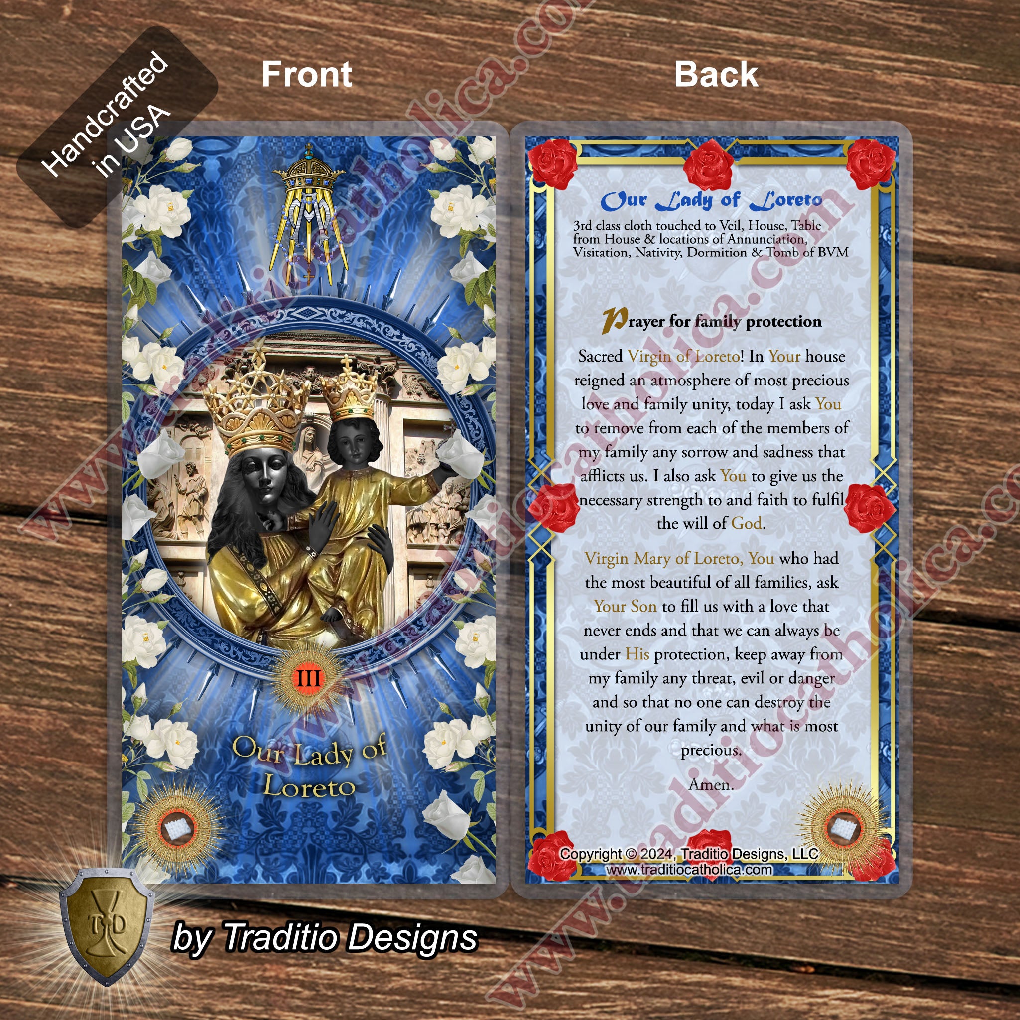 Our Lady of Loreto Relic Anointing Oil | Touched to 9 Blessed Mother Relics | Oil or Card Set