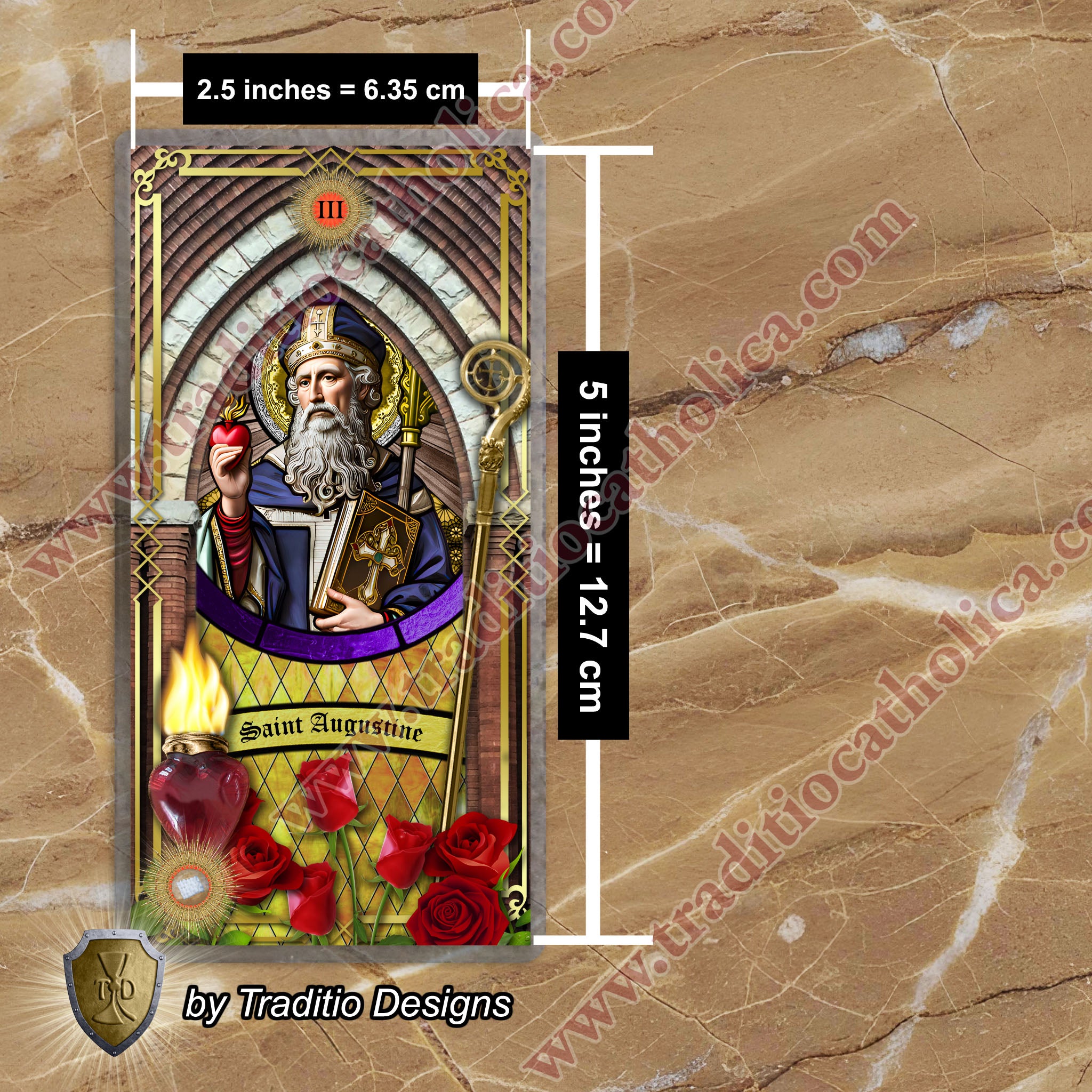 St. Augustine | Sore Eyes, Sore Throats & Recovery from Vice | Catholic holy relic card | 3rd Class Relic