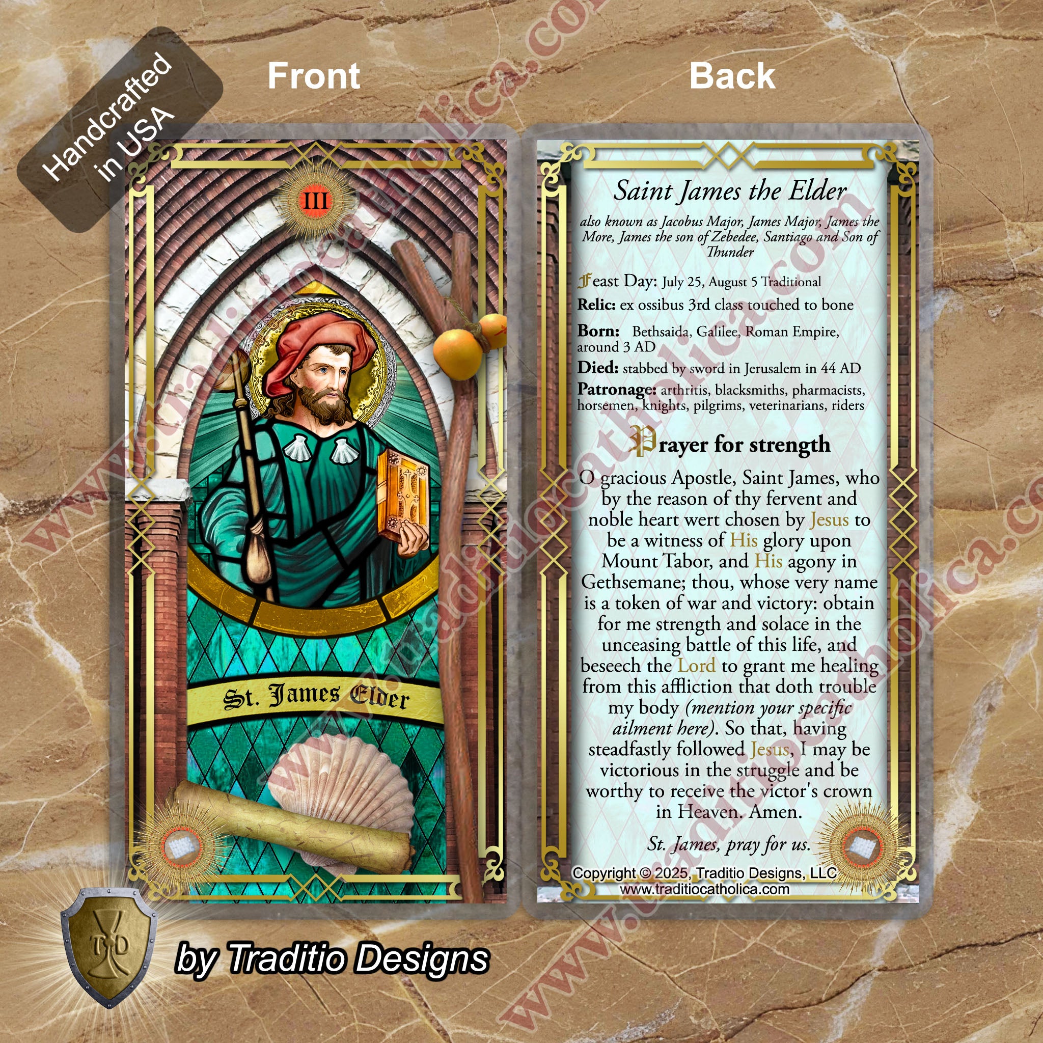 St. James the Elder the Apostle Relic Anointing Oil | Arthritis, Rheumatism & Joint Health | Oil or Card Set