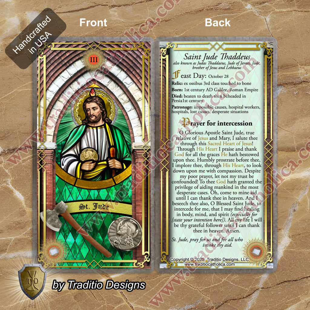 St. Jude Thaddeus Relic Anointing Oil | Incurable Illness & Impossible Causes | Oil or Card Set