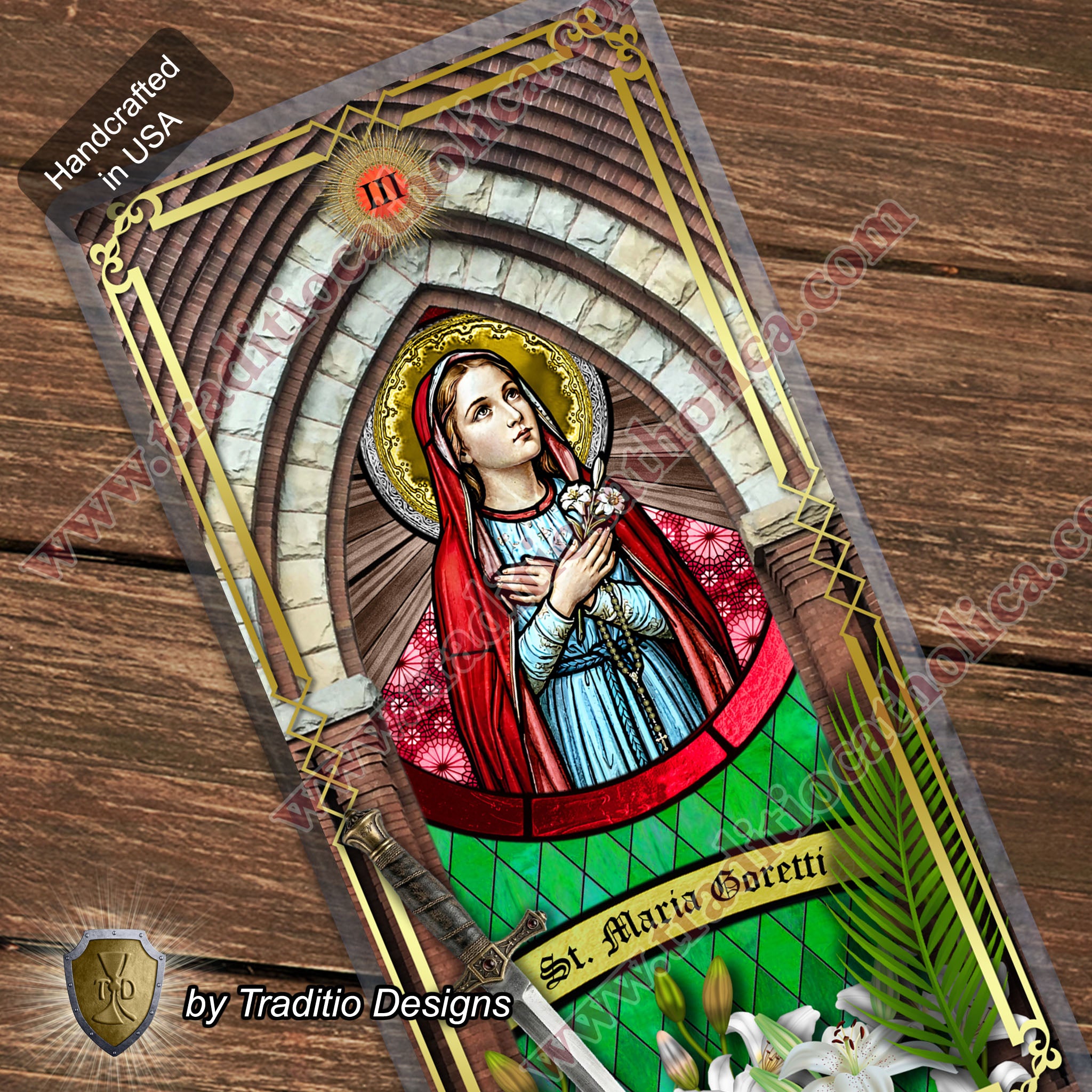 St. Maria Goretti, Patron of Crime Victims | Catholic holy relic card | 3rd Class Relic