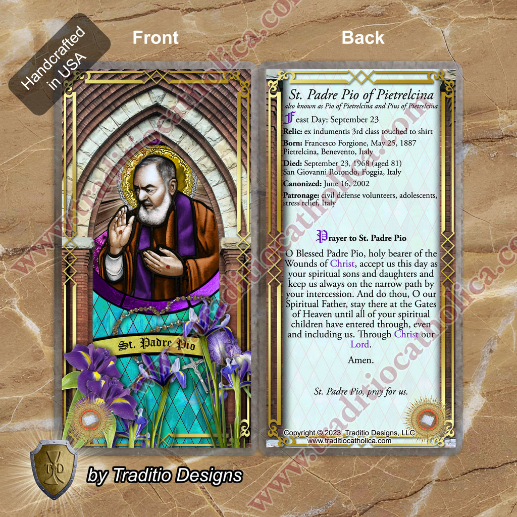 St. Padre Pio Relic Anointing Oil | Chronic Pain, Stress & Tumors | Oil or Card Set