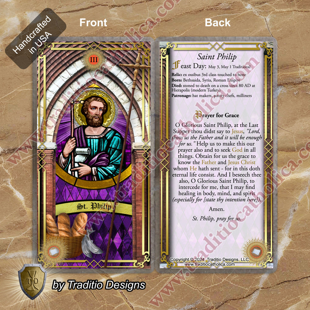St. Philip the Apostle Relic Anointing Oil | Snake Bites, Blindness & Ankle Injury | Oil or Card Set