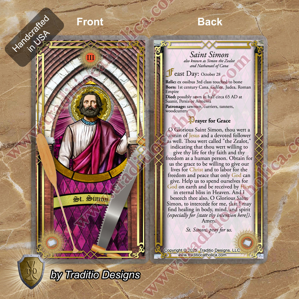 St. Simon the Apostle Relic Anointing Oil | Nerve Pain, Surgical Recovery & Snake Bites | Oil or Card Set