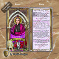 Bl. Fulton J. Sheen Prayer Card | Infant Health, Heart Relief & Broadcasters | Laminated Stained Glass Design