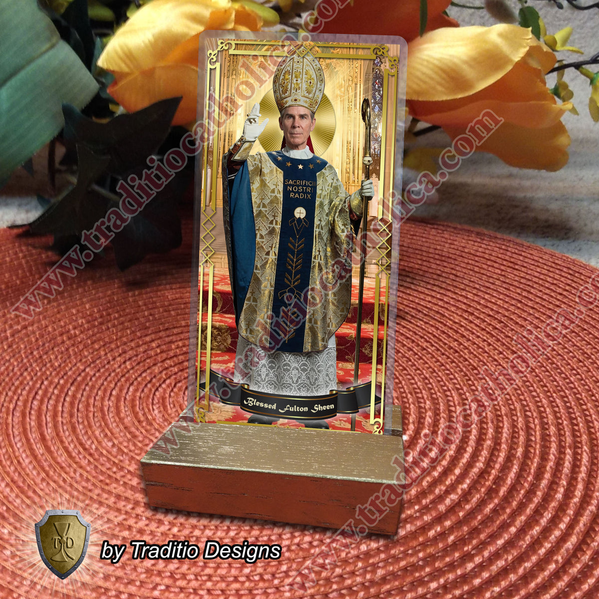 Bl. Fulton J. Sheen Prayer Card | Infant Health, Heart Relief & Broadcasters | Laminated Episcopal Portrait Design