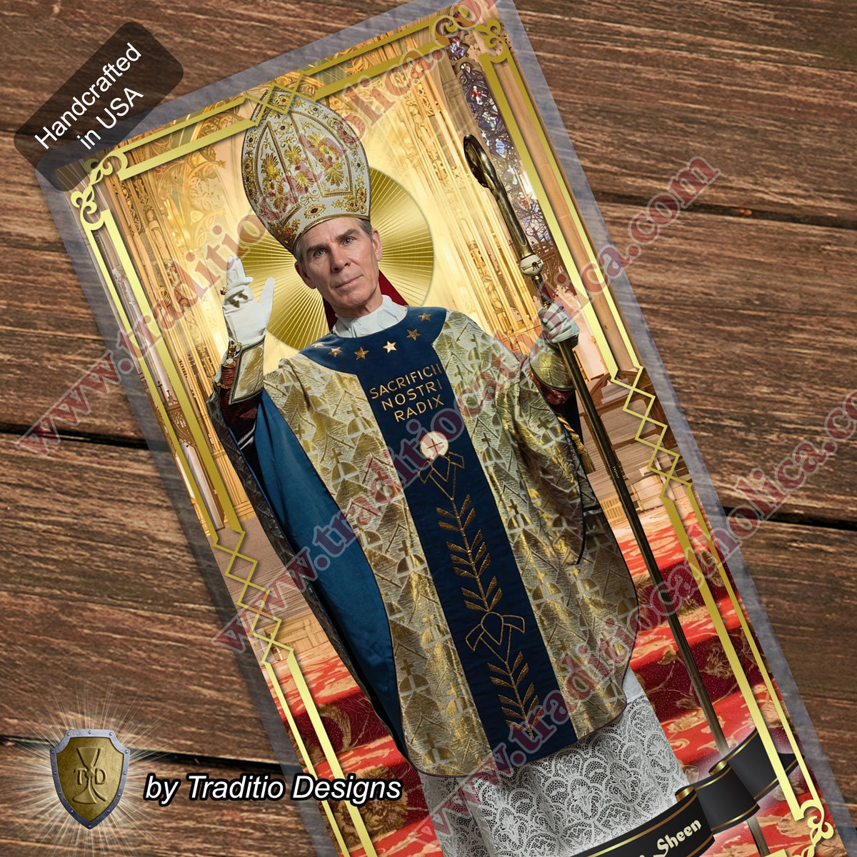 Bl. Fulton J. Sheen Prayer Card | Infant Health, Heart Relief & Broadcasters | Laminated Episcopal Portrait Design