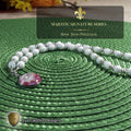 Most Blessed Sacrament Limited Edition Majestic Relic Chaplet | Healing of Mind, Body & Spirit | Alabaster Stones | 3rd Class Relic of Christ's Life & Passion | Includes Instruction Prayer Card