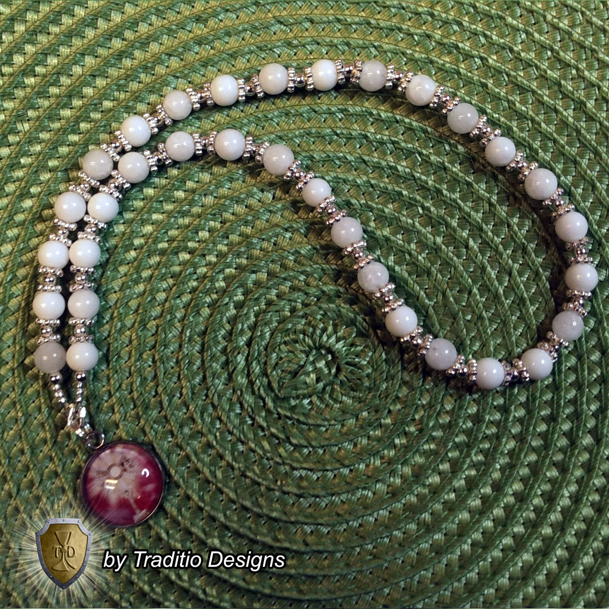 Most Blessed Sacrament Limited Edition Majestic Relic Chaplet | Healing of Mind, Body & Spirit | Alabaster Stones | 3rd Class Relic of Christ's Life & Passion | Includes Instruction Prayer Card