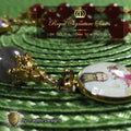 Infant of Prague Royal Limited Edition Relic Chaplet | 18K Gold Plated Eucharist Centerpiece | Carnelian & Cloudy Gray Quartz Stones | 3rd Class Relic of Christ | Includes Instruction Prayer Card