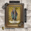 St. Augustine of Hippo Framed Print (Full Stained Glass) Patron of Sore Eyes and Throats - 15 Framing Options
