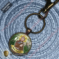 St. Francis of Assisi Keychain | Bronze Glass Edition | Patron of Animals | Handcrafted Devotional Art