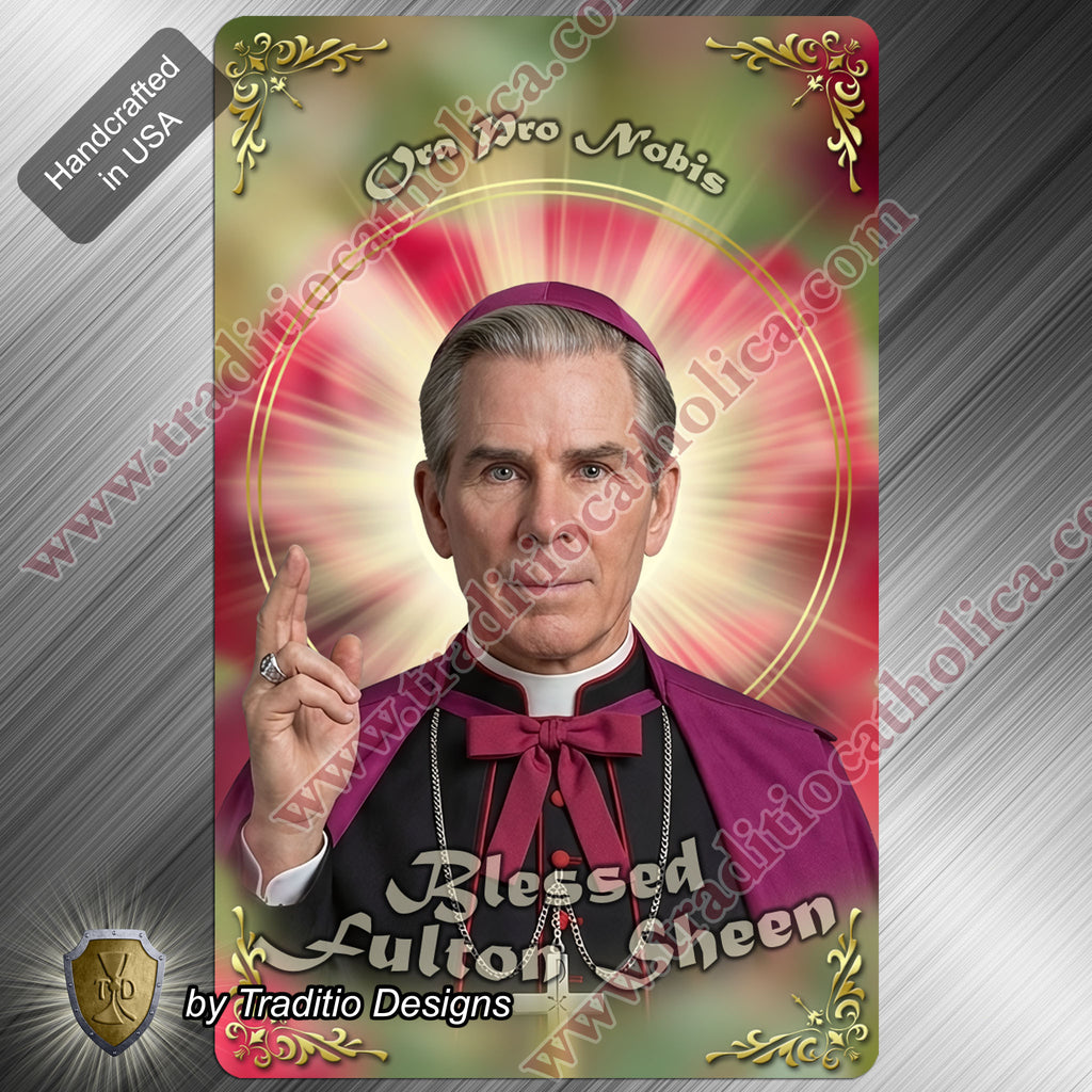 Bl. Fulton J. Sheen Flexible Rectangular Magnet | Face Design Edition | 2.5 x 4-inch Devotional Art