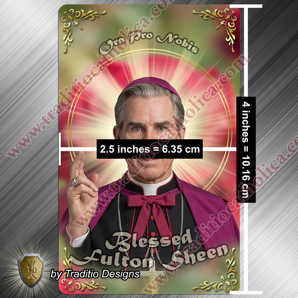 Bl. Fulton J. Sheen Flexible Rectangular Magnet | Face Design Edition | 2.5 x 4-inch Devotional Art