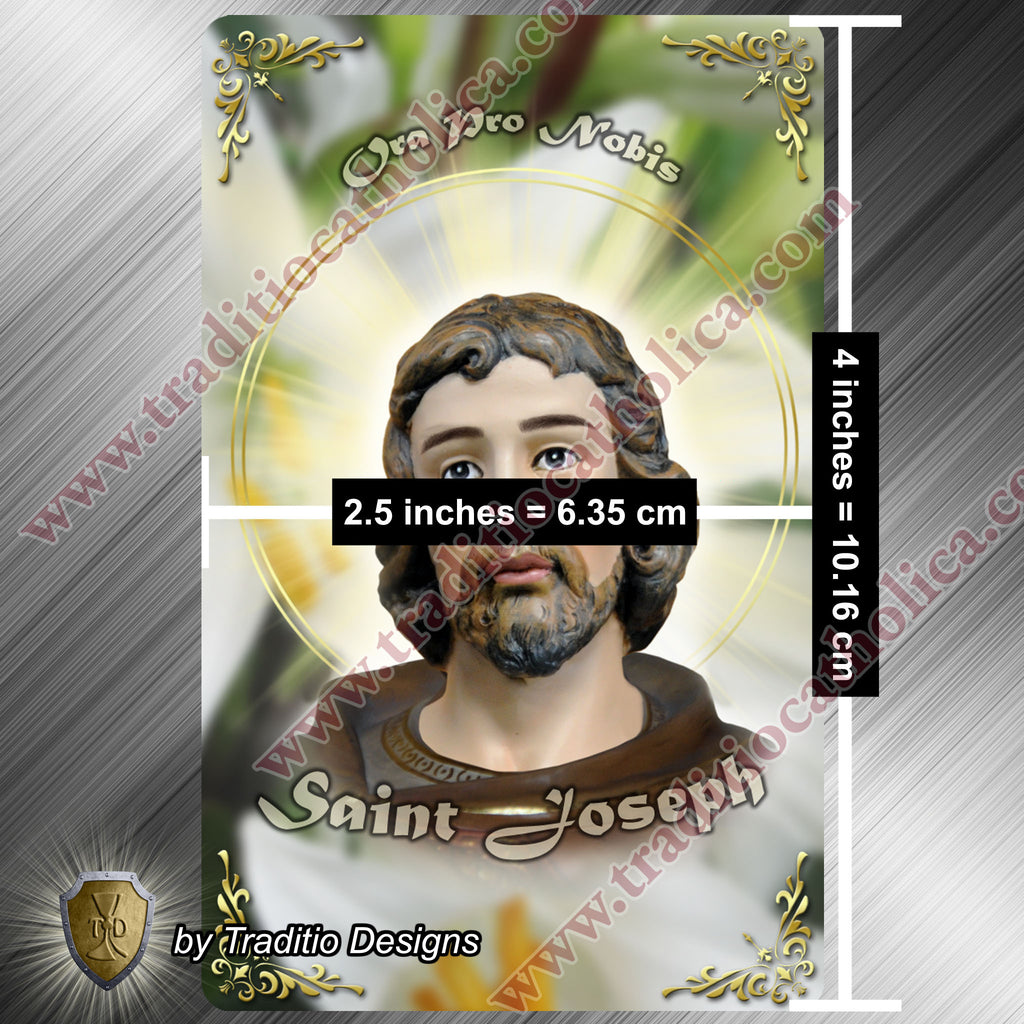 St. Joseph Flexible Rectangular Magnet | Face Design Edition | 2.5 x 4-inch Devotional Art