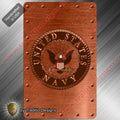 US Navy Emblem Flexible Rectangular Magnet | Metallic Edition | 2.5 x 4-inch