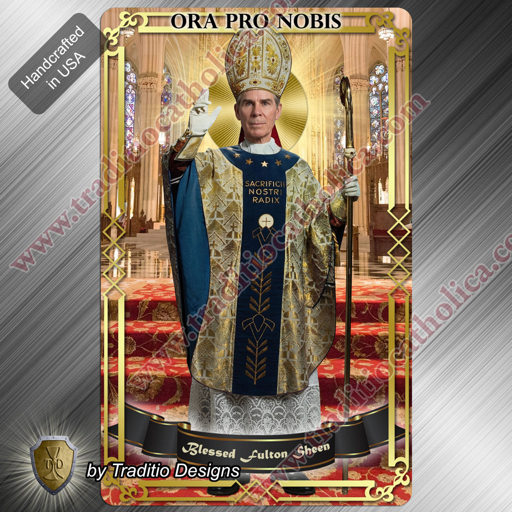 Bl. Fulton J. Sheen Flexible Rectangular Magnet | Realistic Edition | 2.5 x 4-inch Devotional Art